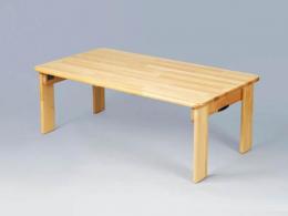 【国産木製家具】角テーブル 120×60 角脚折畳<H43>|ブロック社(日本)