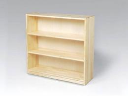 【日本製】【国産木製家具】白木棚〈大〉背板付|ブロック社(日本)