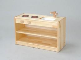 【木製ままごと】乳児用白木流し台|ブロック社(日本)