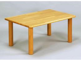 【国産木製家具】角テーブル 90×60 丸脚〈H35cm〉|ブロック社(日本)