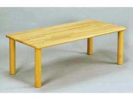 【国産木製家具】角テーブル 120×60 丸脚〈H35〉|ブロック社(日本)