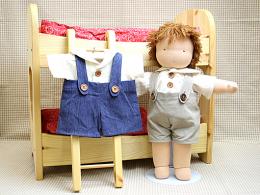 ウォルドルフ人形C体用　シャツと半ズボンのセット|スウェーデンひつじの詩舎(日本)