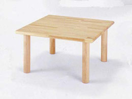 【国産木製家具】角テーブル 75〈H33cm〉|ブロック社(日本)